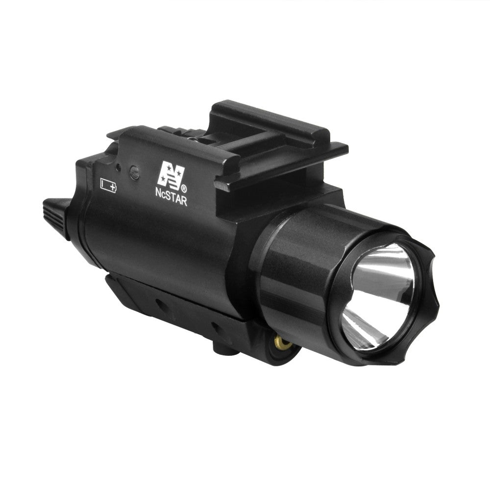 NcSTAR Tactical Red Laser & 3W 120 Lumens LED Flashlight QR Weaver Mount