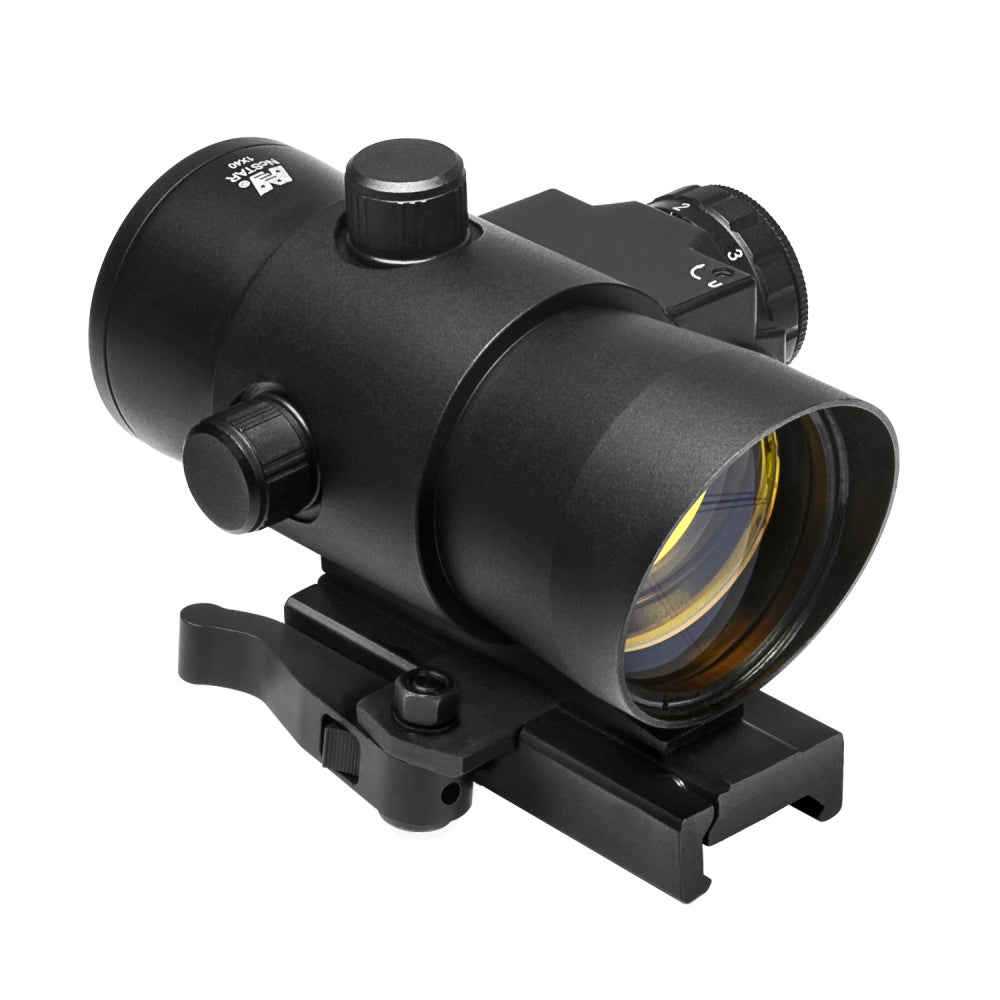 NcSTAR 1x40 Red Dot Sight With Red Laser QR Mount