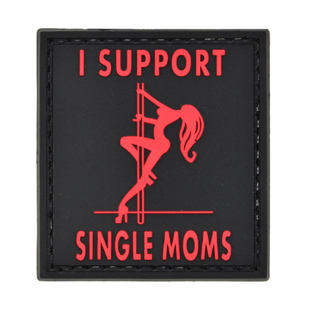I Support Single Moms Patch Black/Red