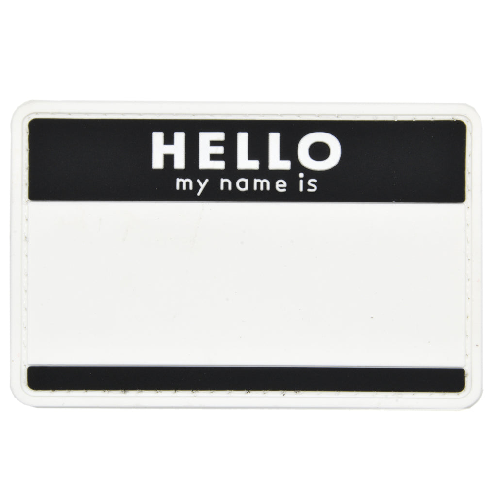 Hello My Name Is PVC Patch Black