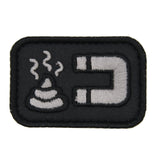 Shit Magnet Embroidered Patch Black/Gray