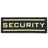 Security Badge Tab PVC Patch Black/Glow in the Dark