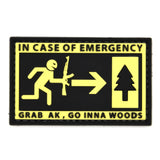 In Case of Emergency Grab AK Patch Yellow