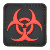 Biohazard Square Patch Red