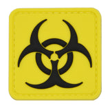 Biohazard Square Patch Yellow