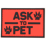 Ask to Pet K9 Patch Black/Red