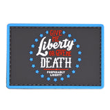 Liberty or Death Stars PVC Patch Gray/Blue