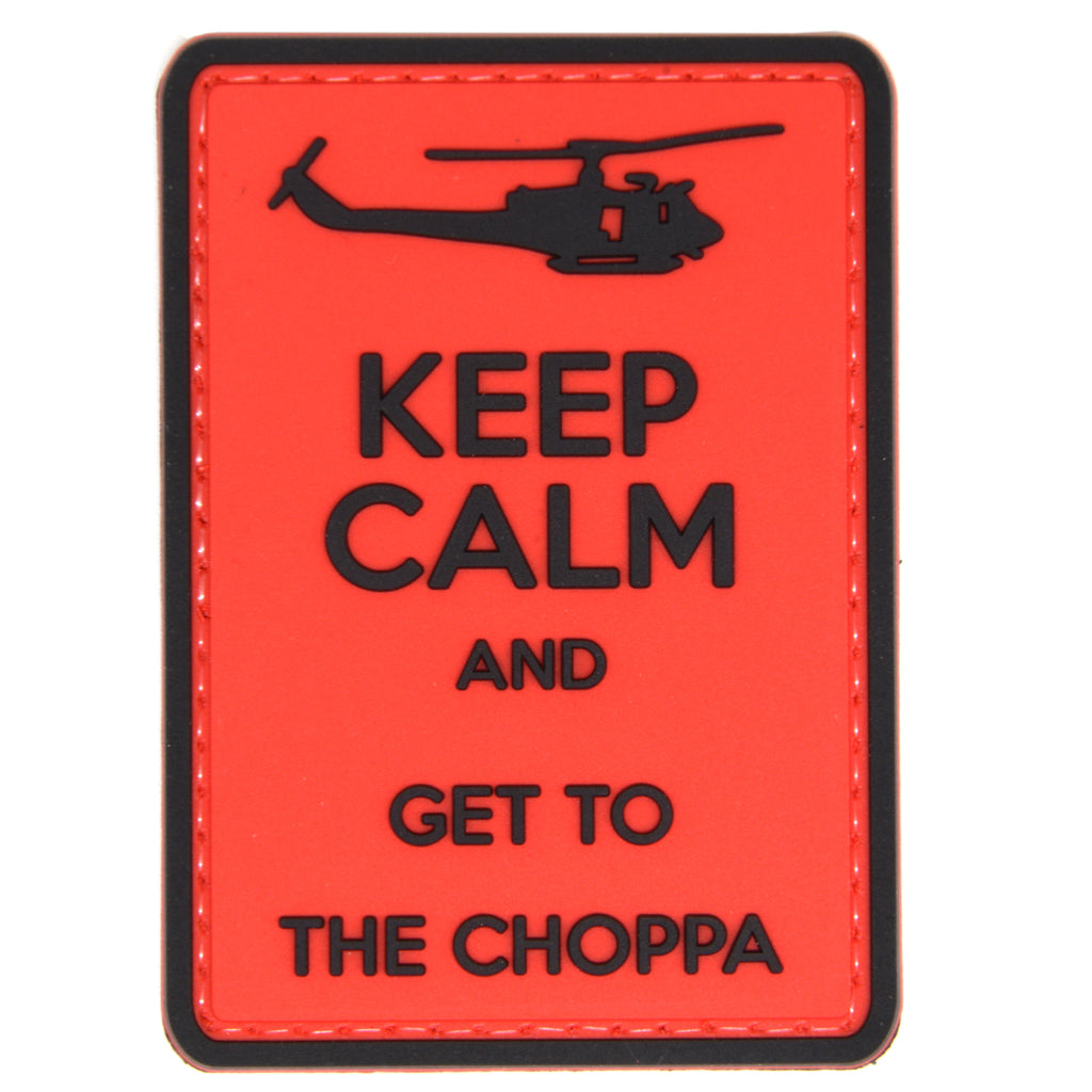 Keep Calm and Get To The Choppa PVC Patch Red/Black