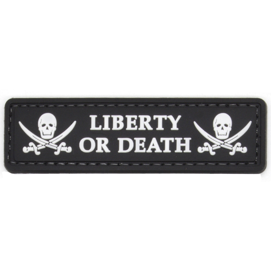 Liberty or Death PVC Patch Black/White