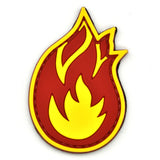 Fire Emoji Flame PVC Patch Red