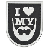 I Love My Beard Patch Black/Gray