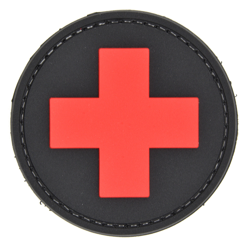 Medic Patch Round Black/Red