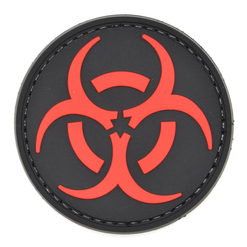 Biohazard Round PVC Patch Black/Red