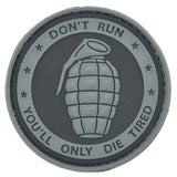 Grenade Don't Run Patch Gray