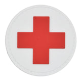 Medic Patch Round White/Red Cross