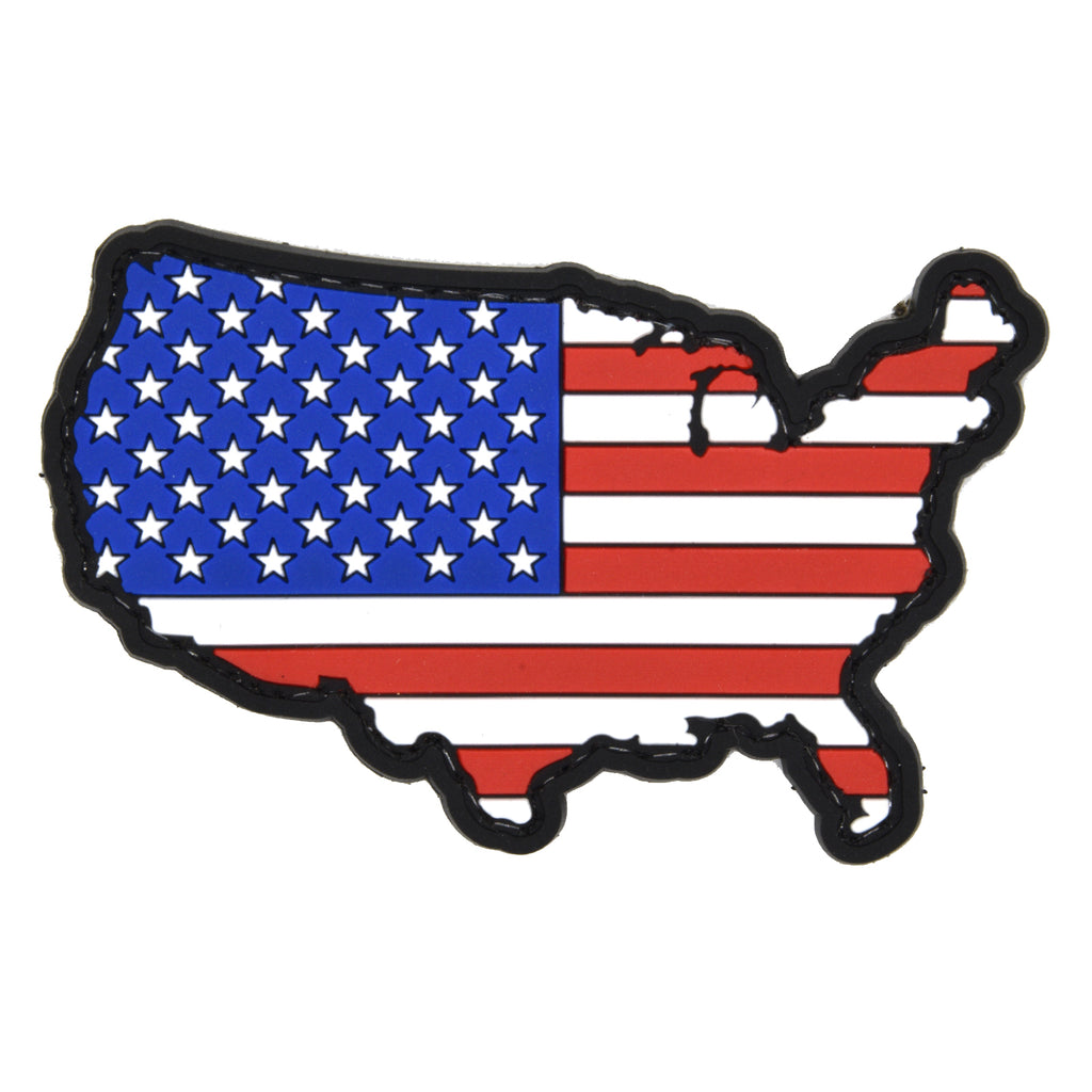 USA Map Flag Patch Full Color