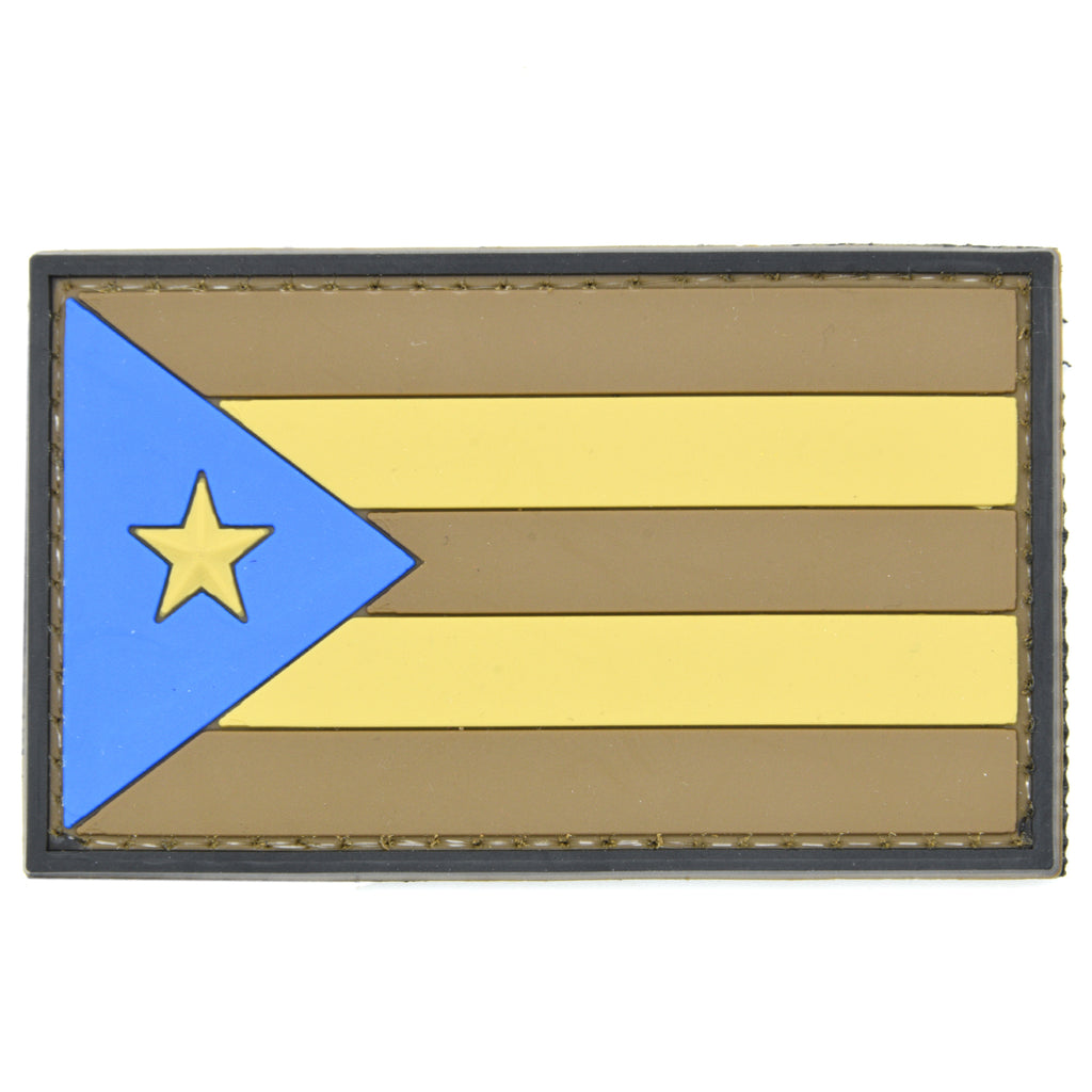 Puerto Rico Flag PVC Patch Tan