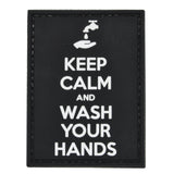 Keep Calm and Wash Your Hands Patch Black/White