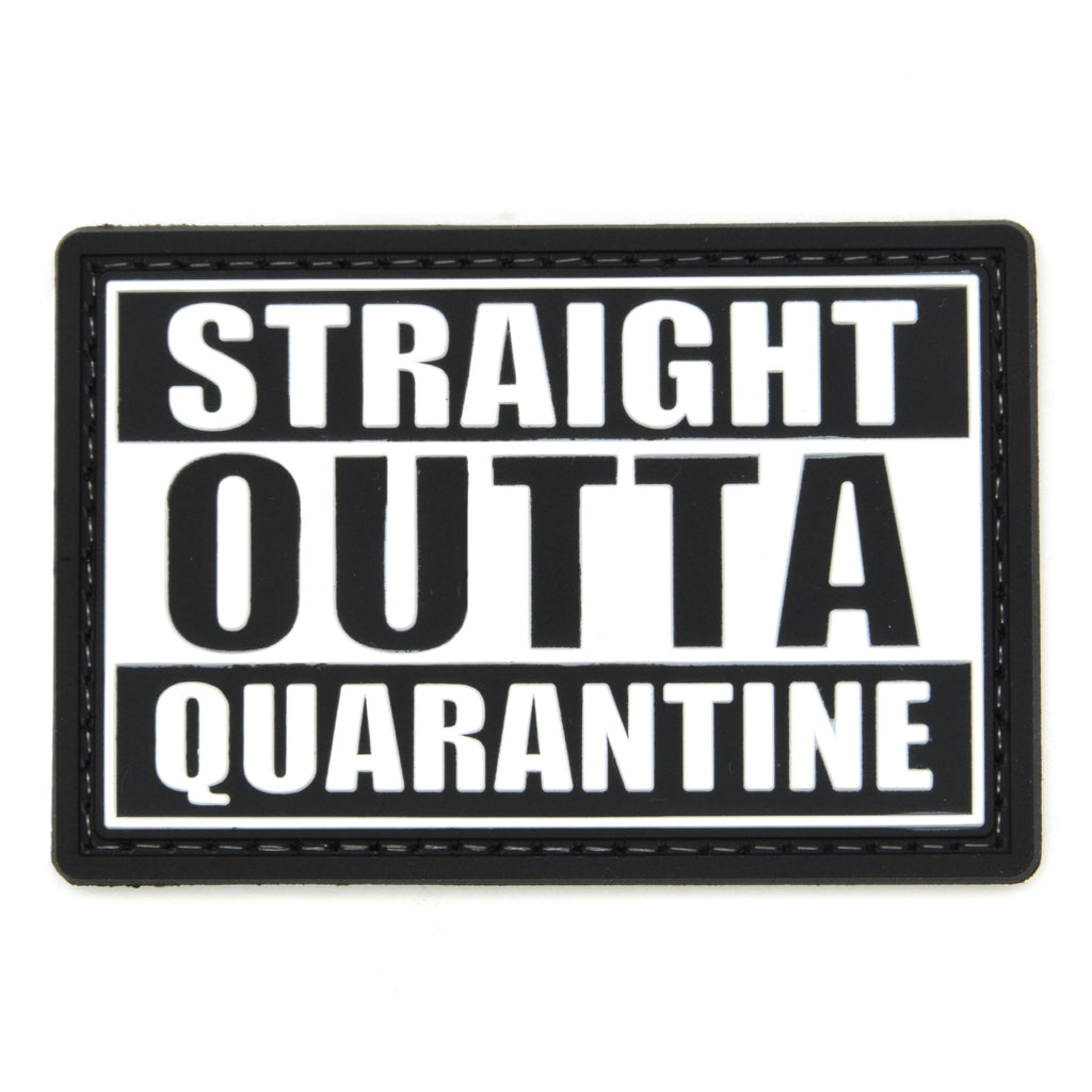 Straight Outta Quarantine Patch Black/White