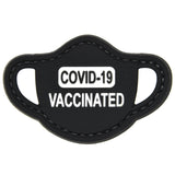 COVID 19 Vaccinated Face Mask Patch Black