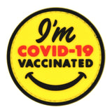 I'm COVID-19 Vaccinated Smile Patch Yellow