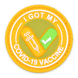Got My COVID Vaccine Checkmark Patch Yellow/White