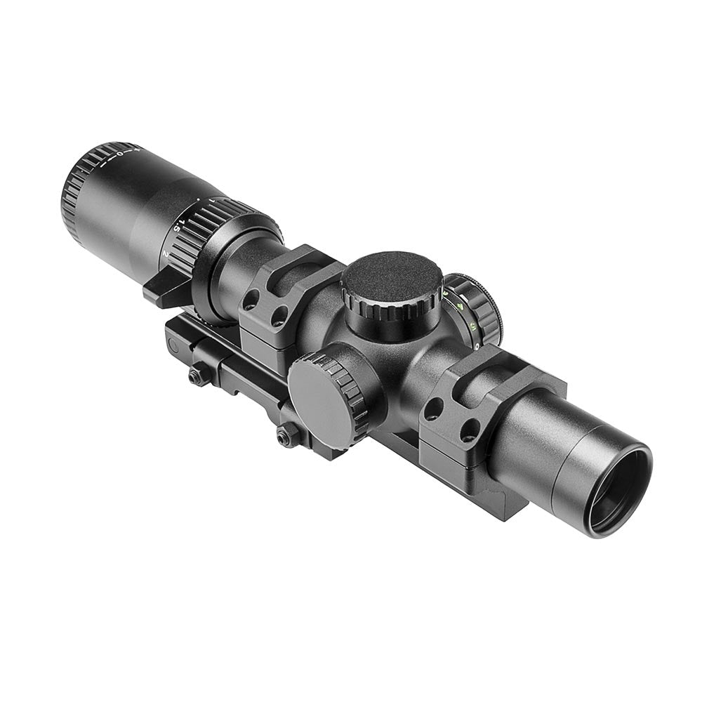 NcSTAR 1-6X2MM SHOOTER SERIES SCOPE & SPR MOUNT COMBO/ LPV RETICLE/ BLACK
